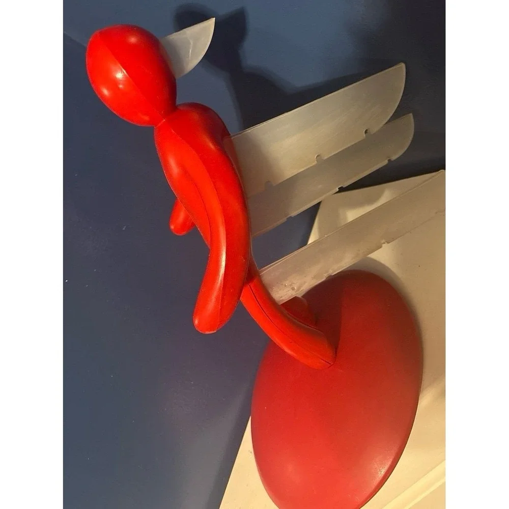 Voodoo/The Ex Red Classic HTF Knife Block, Block‎ ONLY